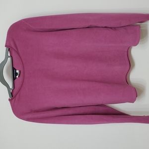 Lands End Purple Fleece Top XL